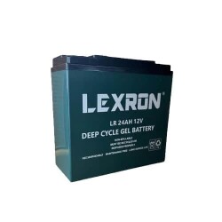 LEXRON 12V 24 AH Jel Akü, Güneş Enerji Aküsü, Solar Jel Akü - Lexron