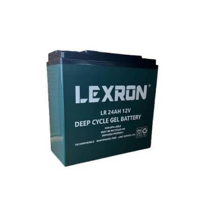 LEXRON 12V 24 AH Jel Akü, Güneş Enerji Aküsü, Solar Jel Akü - 1