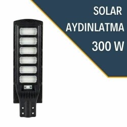 LEXRON Güneş Enerjili Lamba, Solar Sokak Lambası, 300W Solar Aydınlatma - Lexron