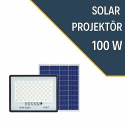 LEXRON Solar Projektör, Güneş Enerjili Projektör, 100W Solar Projektör - Lexron