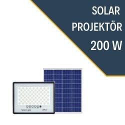 LEXRON Solar Projektör, Güneş Enerjili Projektör, 200W Solar Projektör - Lexron