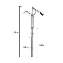 Alüminyum Manuel Varil Pompası 20lt/dk, Mazot Yağ Pompası - 4