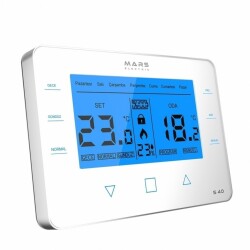 Mars S40 Kablosuz Dijital Programlanabilir Oda Termostatı Yüksek Hassasiyetli Beyaz - 1