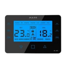 Mars S40 Kablosuz Dijital Programlanabilir Oda Termostatı Yüksek Hassasiyetli Siyah - 3