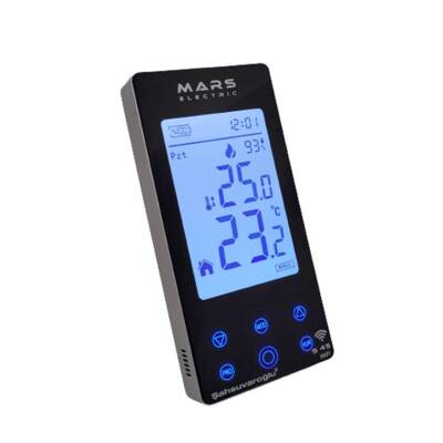 Mars S45 Wifi Kablosuz Dijital Programlanabilir Oda Termostatı Yüksek Hassasiyetli Siyah - 2