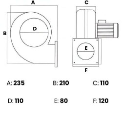 Modern Teknik MT1T Radyal Fan, Kalorifer Kazan Fanı 380V 800 m3/h - 2