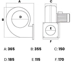Modern Teknik MT4M Radyal Fan, Kalorifer Kazan Fanı 220V 3000 m3/h - 2
