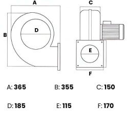 Modern Teknik MT4T Radyal Fan, Kalorifer Kazan Fanı 380V 3000 m3/h - 2