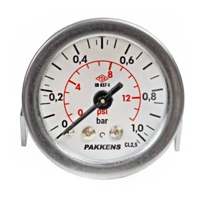 Pakkens 0-1 Bar 40 mm Arkadan Bağlantılı Panotipi Kuru Manometre G 1/8 inç - 1