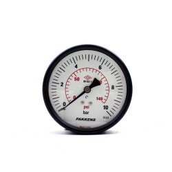 Pakkens 0-10 Bar 100 mm Arkadan Bağlantılı Kuru Manometre G 1/4 inç - 1