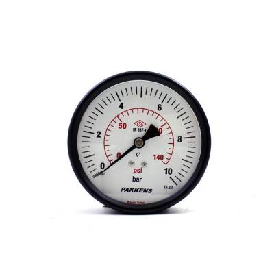 Pakkens 0-10 Bar 100 mm Arkadan Bağlantılı Kuru Manometre G 1/4 inç - 1