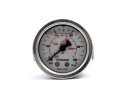 Pakkens 0-100 Bar 100 mm Arkadan Bağlantılı Panotipi Gliserinli Manometre G 1/2 inç - 1