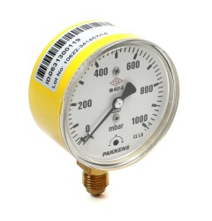 Pakkens 0-1000 mBar 63 mm Alttan Bağlantılı Kapsül Diyaframlı Doğalgaz Manometresi CL1,6 G 1/4'' - Pakkens