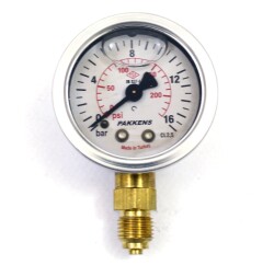 Pakkens 0-16 Bar 160 mm Alttan Bağlantılı Gliserinli Manometre G 1/2 inç - 1