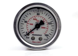 Pakkens 0-160 Bar 100 mm Arkadan Bağlantılı Gliserinli Manometre G 1/2 inç - Pakkens