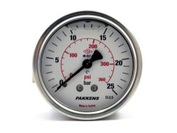 Pakkens 0-25 Bar 100 mm Arkadan Bağlantılı Panotipi Gliserinli Manometre G 1/2 inç - 1