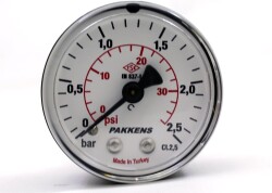 Pakkens 0-2.5 Bar 50 mm Arkadan Bağlantılı Kuru Manometre G 1/8 inç - 1