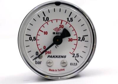 Pakkens 0-2.5 Bar 50 mm Arkadan Bağlantılı Kuru Manometre G 1/8 inç - 1