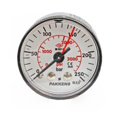 Pakkens 0-250 Bar 40 mm Arkadan Bağlantılı Kuru Manometre G 1/8 inç - 1
