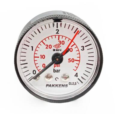 Pakkens 0-4 Bar 40 mm Arkadan Bağlantılı Kuru Manometre G 1/8 inç - 1