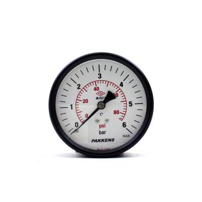 Pakkens 0-6 Bar 100 mm Arkadan Bağlantılı Kuru Manometre G 1/4 inç - 1
