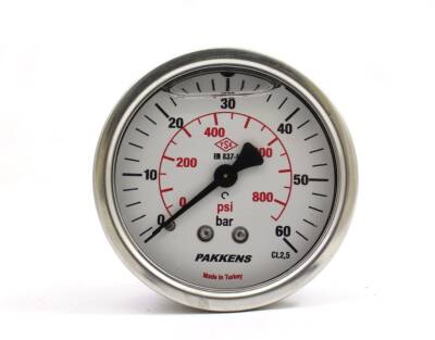 Pakkens 0-60 Bar 63 mm Arkadan Bağlantılı Gliserinli Manometre G 1/4 inç - 1