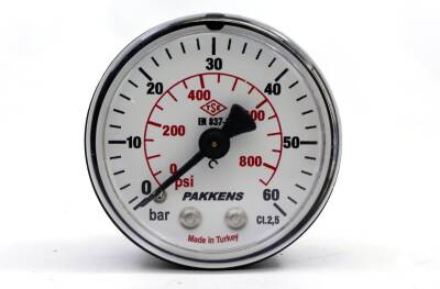 Pakkens 0-60 Bar 63 mm Arkadan Bağlantılı Kuru Manometre G 1/4 inç - 1