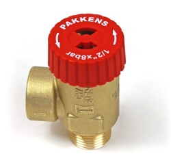 Pakkens 1/2'' Emniyet Ventili DN15 8 Bar Erkek - Pakkens