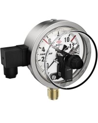 Pakkens Çap 100 Çift Kontaklı Hassas Basınç Ölçer Alttan Bağlantılı CL 1,0 G1/2’’ - Pakkens