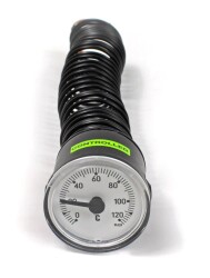 Pakkens Çap 40 0/+120 °C Arkadan Bağlantılı Gazlı Termometre 3mt Pvc Kaplı Kapiler Boyu - 1