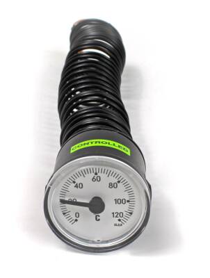 Pakkens Çap 40 0/+120 °C Arkadan Bağlantılı Gazlı Termometre 3mt Pvc Kaplı Kapiler Boyu - 1