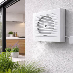 Aircol Otomatik Panjurlu Tuvalet ve Banyo Fanı / Aspiratörü 160 m³/h - Aircol 120 OP - 4