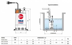 Pedrollo RXm 5/40 GM Gizli Flatörlü Full Paslanmaz Drenaj Dalgıç Pompa - 4