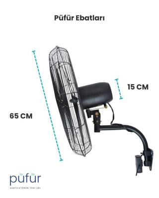 Püfür 65 Cm Kumandalı, Zaman Ayarlı Sanayi Duvar Tipi Endüstriyel Vantilatör - 2