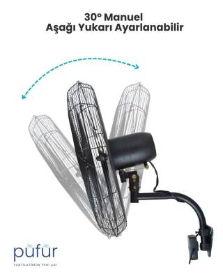 Püfür 65 Cm Kumandalı, Zaman Ayarlı Sanayi Duvar Tipi Endüstriyel Vantilatör - 3