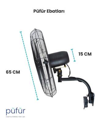 Püfür 2 ADET Kumandalı, Zaman Ayarlı Sanayi Duvar Tipi Endüstriyel Vantilatör 65 Cm - 2