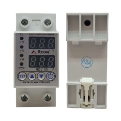 Rcon RCV 03 Ayarlanabilir Voltaj ve Akım Koruyucu Sigorta Cihazı (220V 63A) - 3