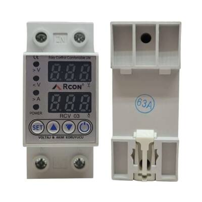 Rcon RCV 03 Ayarlanabilir Voltaj ve Akım Koruyucu Sigorta Cihazı (220V 63A) - 3