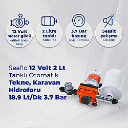 Seaflo 12 Volt 2 Lt Tanklı Otomatik Tekne, Karavan Hidroforu 18.9 Lt/Dk 3.7 Bar - Seaflo (1)