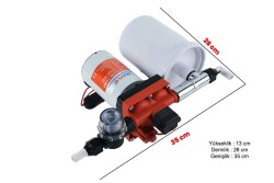 Seaflo 24 Volt 2 Lt Tanklı Otomatik Tekne, Karavan Hidroforu 11.3 Lt/Dk 3.7 Bar - Seaflo (1)