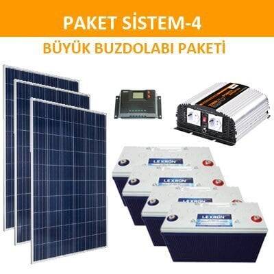 Solar Güneş Enerjili Aydınlatma-Büyük Buzdolabı Paketi - 1