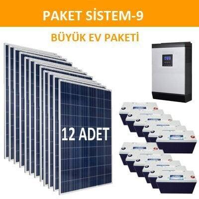 Solar Paket Güneş Enerjisi Sistemi Büyük Ev Paketi - 1