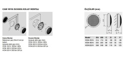 S&P HCM-150 N Cam ve Duvar Tipi Panjurlu Mini Aksiyel Fan - 4