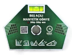 Su Terazili Manyetik Kaynak Gönyesi 5 Açılı, 30-50 Kg Kaynak Tutucu Mıknatıs - 1