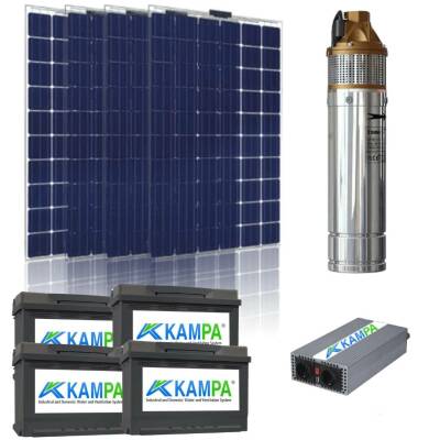 Sumak 4SDM100 SLR Solar Güneş Enerjili Dalgıç Pompa 1 kw + Akülü - 1