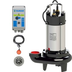 Sumak SBRT 18/2P Parçalayıcı Bıçaklı Foseptik Dalgıç Pompa Trifaze (380V) 1.8 Hp - Sumak Pompa