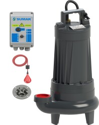 Sumak SBRT 40/2-P Parçalayıcı Bıçaklı Foseptik Dalgıç Pompa Trifaze (380V) 4Hp - Sumak Pompa