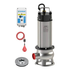 Sumak SDT 20/2 İNOX Komple Paslanmaz Kirli Su Dalgıç Pompa 380 Volt 2.2 Hp 16.5 Mss - Sumak Pompa