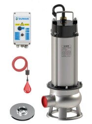 Sumak SDT 30/2 İNOX Komple Paslanmaz Kirli Su Dalgıç Pompa 380 Volt 3 Hp 21.5 Mss - Sumak Pompa
