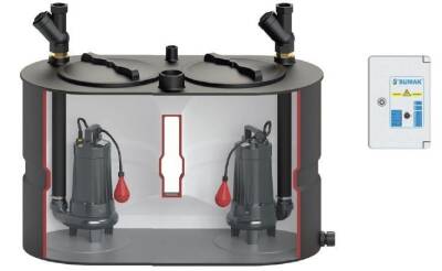 Sumak SMAC 2200 B Wc Termoplastik Tanklı Foseptik Dalgıç Pompa 9 mss 18 m³/h - 1